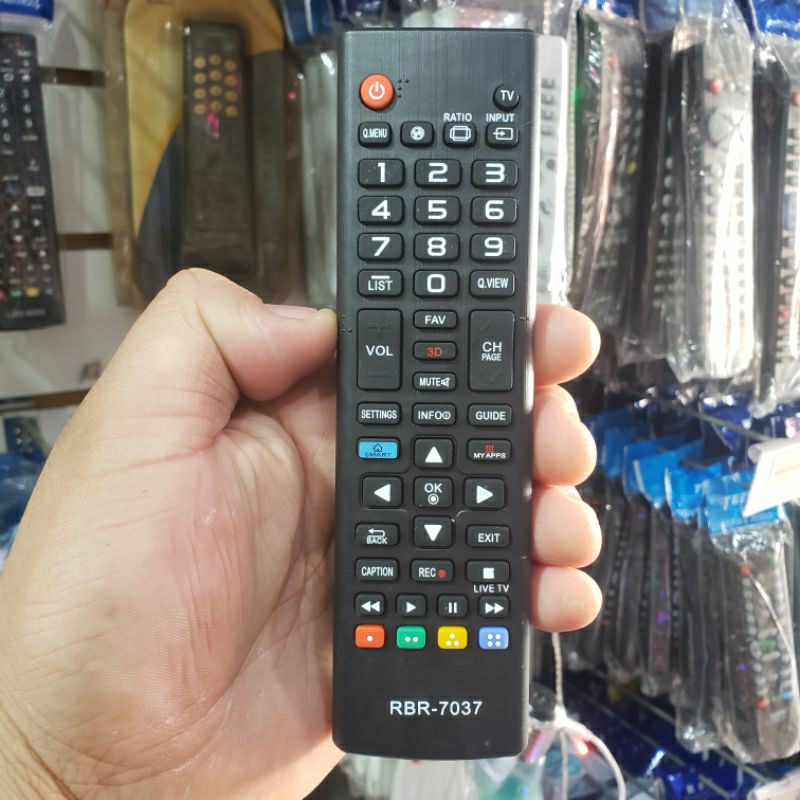 Controle Remoto Compatível TV LG LCD Smart RBR-7037 7468 Lb6500 Lf5900 3d Akb73975709 FBG-7027 Top
