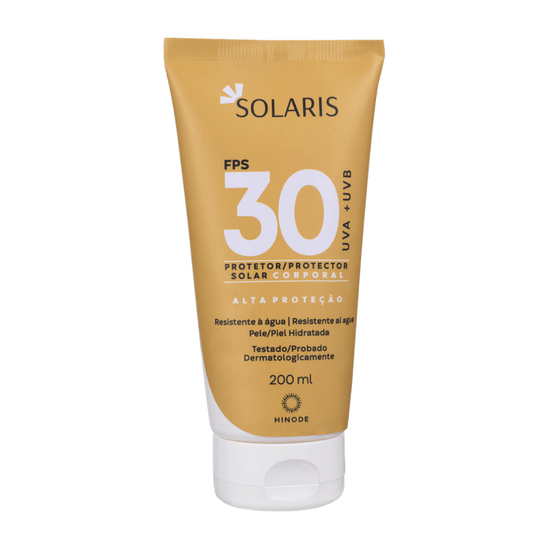 Protetor Solar Corporal Solaris Hinode UVA e UVB FPS 30 200ml