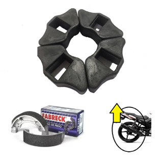 Bucha Coroa Coxim + Patim Freio Yamaha Ybr 125 / Factor 125 - 150 / Fazer 150 / Crypton 115