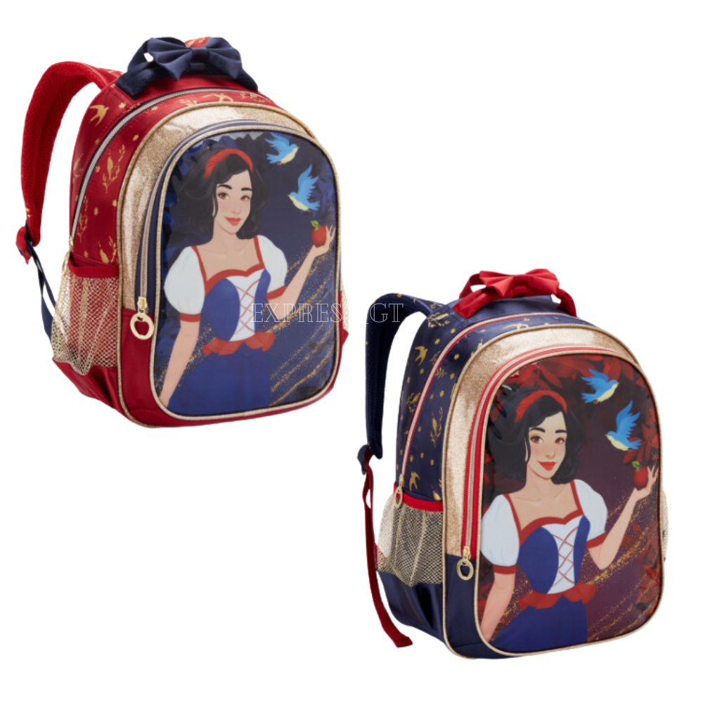 Mochila Infantil Menina Escolar Creche Princesa Reforçada Costas Pequena Grande