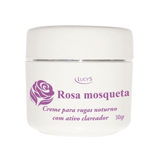 Creme Facial Rosa Mosqueta Para Rugas e Manchas Escuras Antirrugas e Clareador Noturno Lucys 30g em Oferta na Shopee