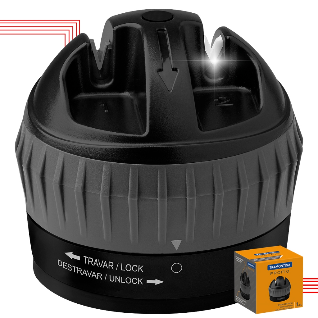 Afiador Amolador De Facas Tramontina Pastilhas De Cerâmica em Oferta na Shopee