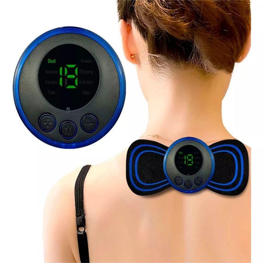 Mini Massageador Elétrico Portátil Cervical EMS Varilex Alivia Dores Corpo Pescoço