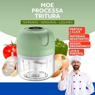 Triturador De Alimentos Elétrico Sem Fio Processador De Alho Multifuncional