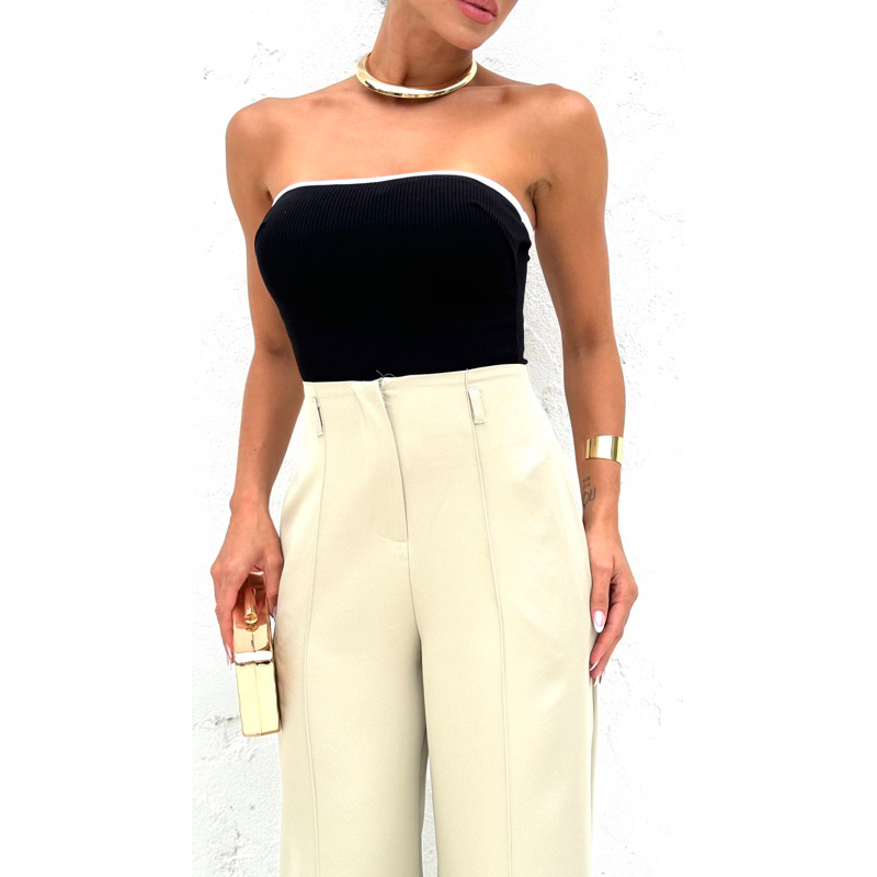 Body Feminino Tomara que Caia Duo Color em Oferta na Shopee