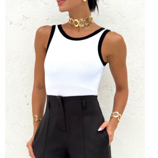 Body Feminino Regata Duo Color