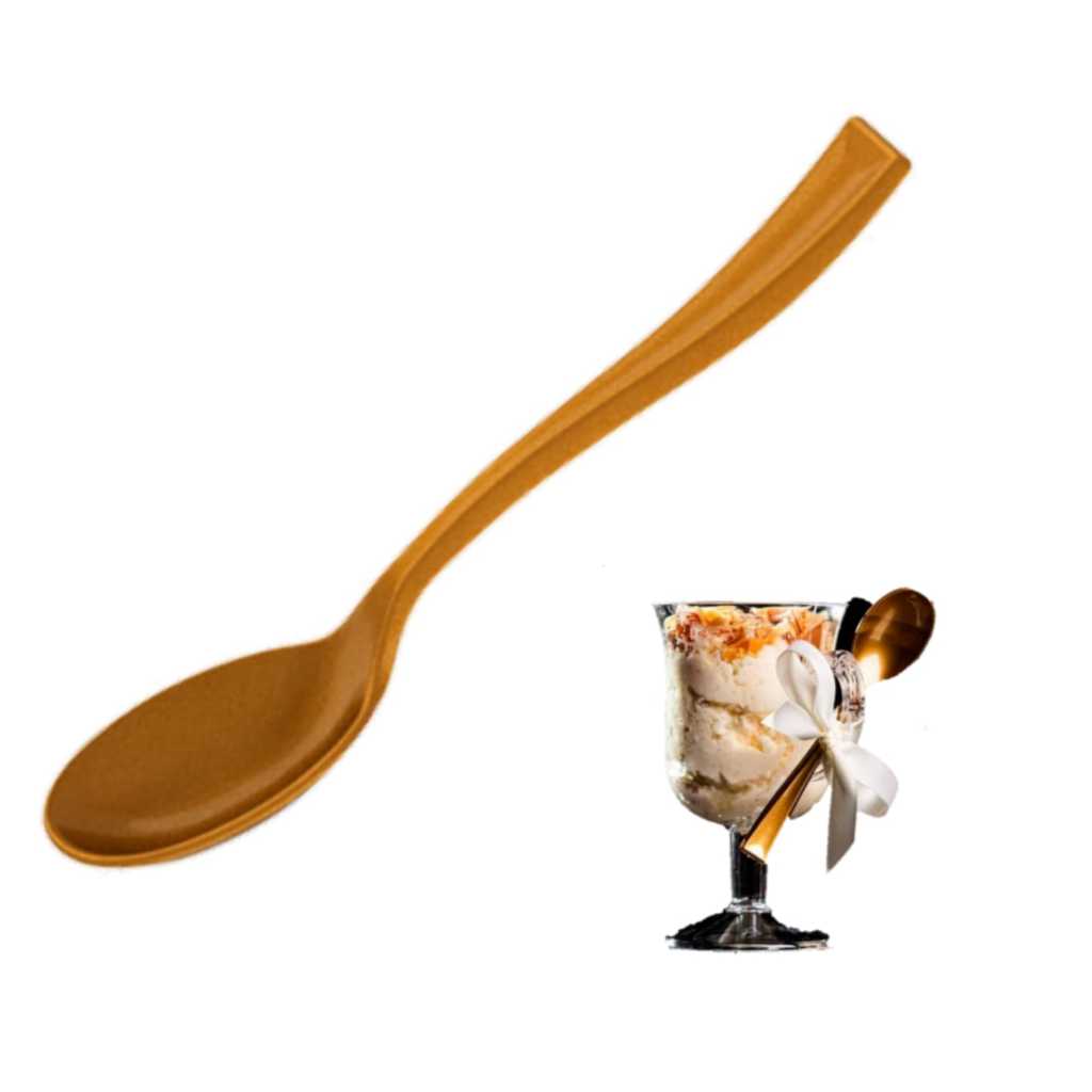 100 Mini Colher Americana Descartavel P/ovo Colher Bolo Pote