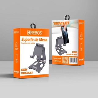 Suporte de Mesa ProStand p/ Celular Niquel Alumínio Hrebos