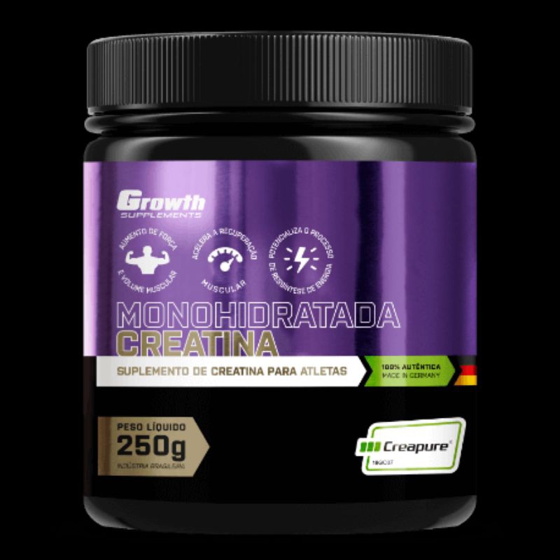 Creatina Monohidratada Creapure - 250g Growth Supplements