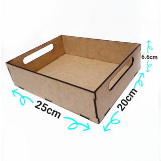kit 10 Bandejas 25x20×6.6 cm Cestas simples com alças em MDF -  Lembrança Presentes Datas Especiais em Oferta na Shopee