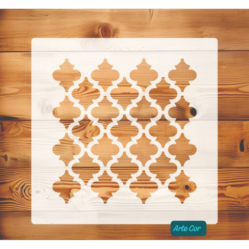 Estencil Pintura n.73 com 20 x 20 cm em Oferta na Shopee