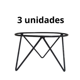 kit 3 suporte tripé em ferro para vaso de planta em Oferta na Shopee