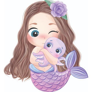 Display MDF Sereia Cute 50cm em Oferta na Shopee