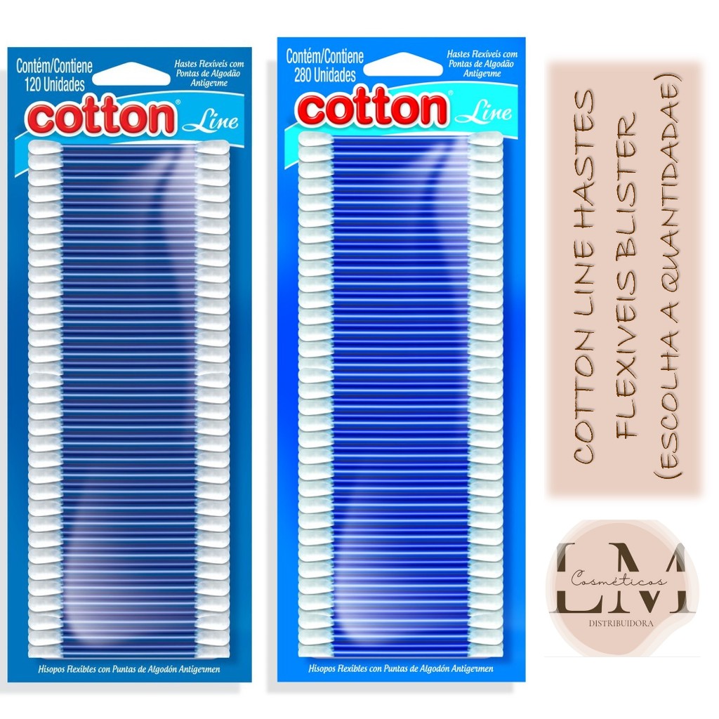 Cotton Line Hastes Flexiveis Blister (Escolha a Quantidadae)