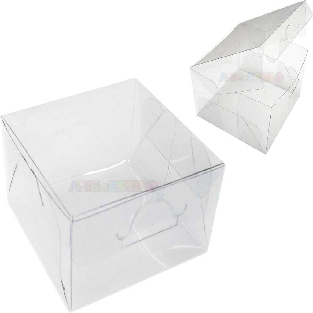 200 Caixinhas 5x5x5 toda Transparente ara 2 Macarons, doces e lembrancinhas em Oferta na Shopee