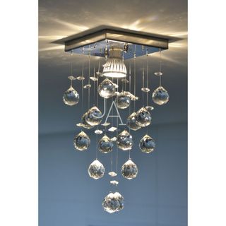 Lustre em acrílico Alto brilho pronto envio modelo chuva para Sala Quarto Base 14x14 ideal para cozinha e quarto