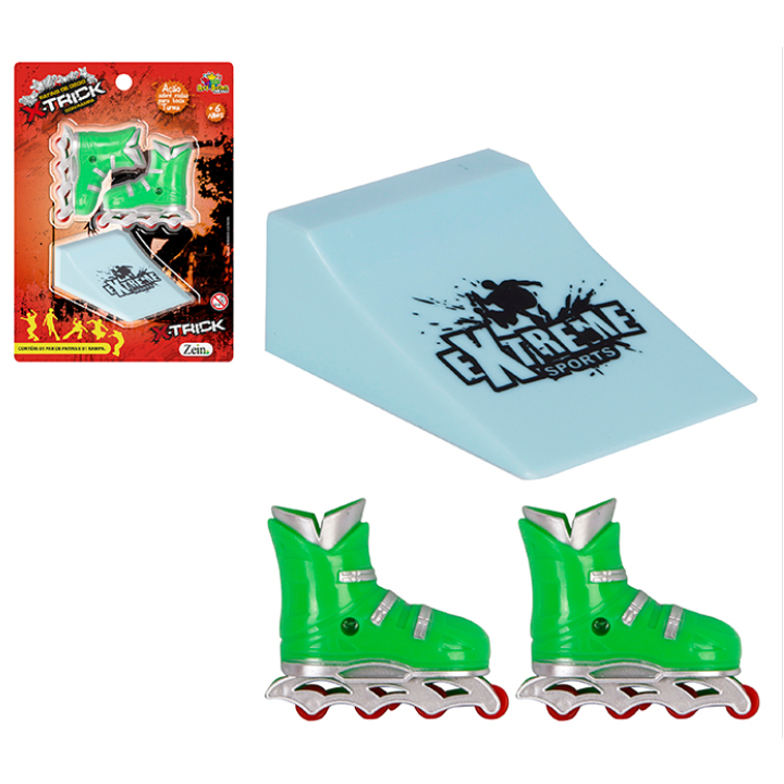 Patins de Dedo com Rampa Divertido Coordenação Motora  - Radical X-Trick - Art Brink