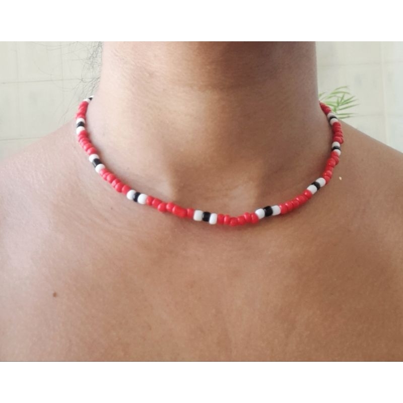 colar de miçangas cobra coral/colar de miçanga/bijuteria biju/choker cobra coral/miçanga de vidro/gargantilha unissex