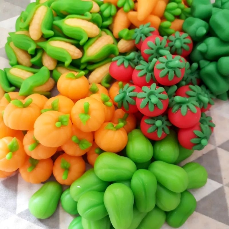 30 mini legumes em biscuit lembrancinha fazendinha personalizado aniversário infantil em Oferta na Shopee