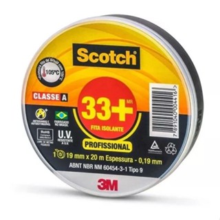 Fita Isolante Scoth 33+ Profissional 20M 3M