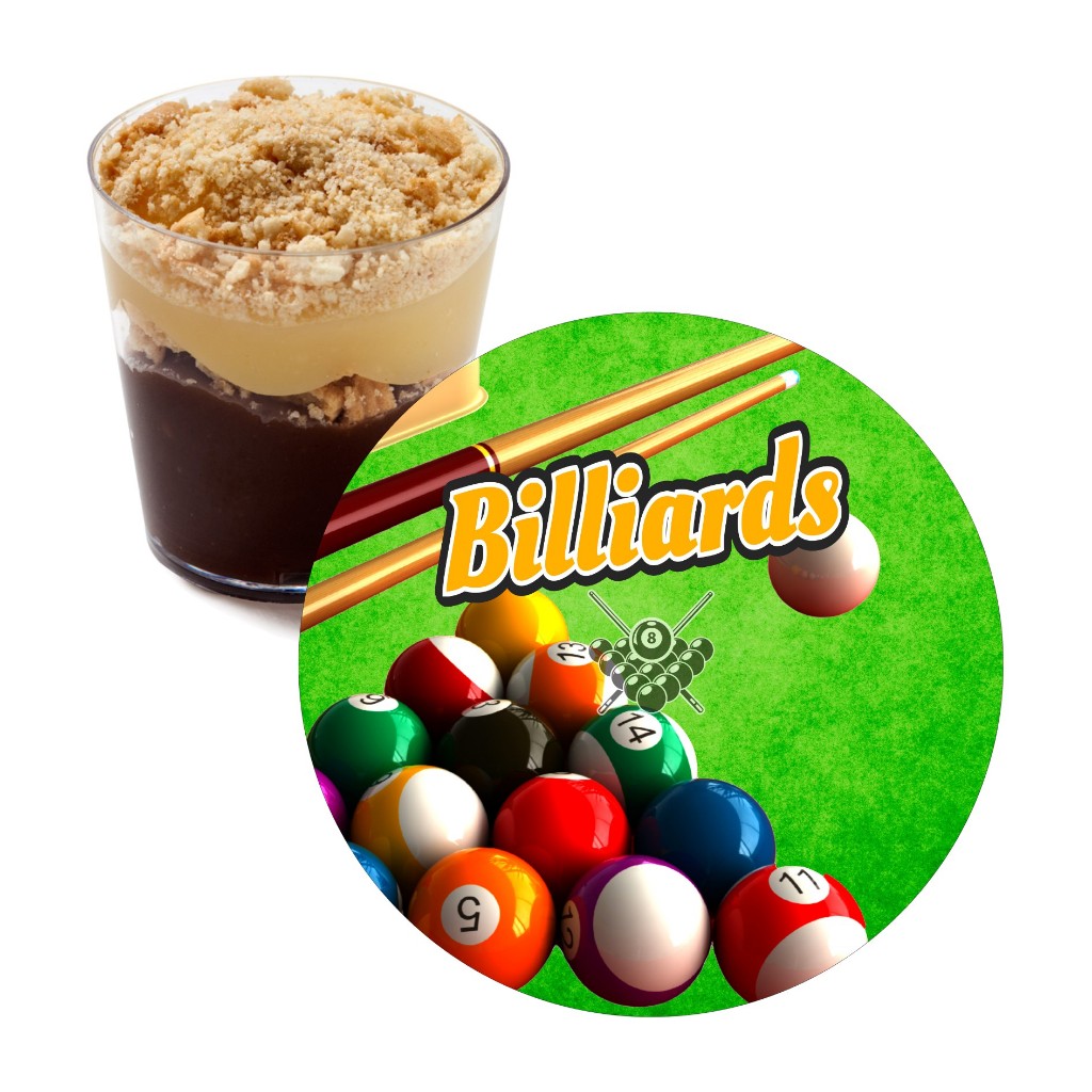 Copinhos Coloridos + Adesivos Sinuca Bilhar Billiards- Brigadeiro Doce Copinho Festas Lembrancinhas