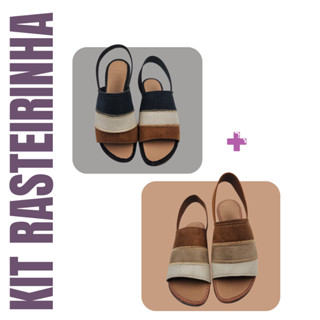 Kit Duas(02) Rasteirinha LORE Elástico
