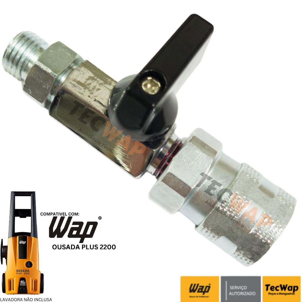 Kit Registro + Engate Rápido Para Lavadora Wap Ousada Plus 2200
