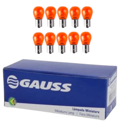 Kit 10 Lâmpadas Lanterna 1056 12V 21W 1 Polo Pino V - Âmbar