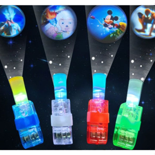 kit c/4 Brinquedos Educativos Infantis Projecção de Desenho Animado Light /LED Finger Light Brinquedos Luminosos Infantis