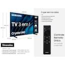 Smart TV 50" UHD 4K Samsung 50CU7700, Processador Crystal 4K, Samsung Gaming Hub, Visual Livre de Cabos, Tela sem limites, Alexa built in
