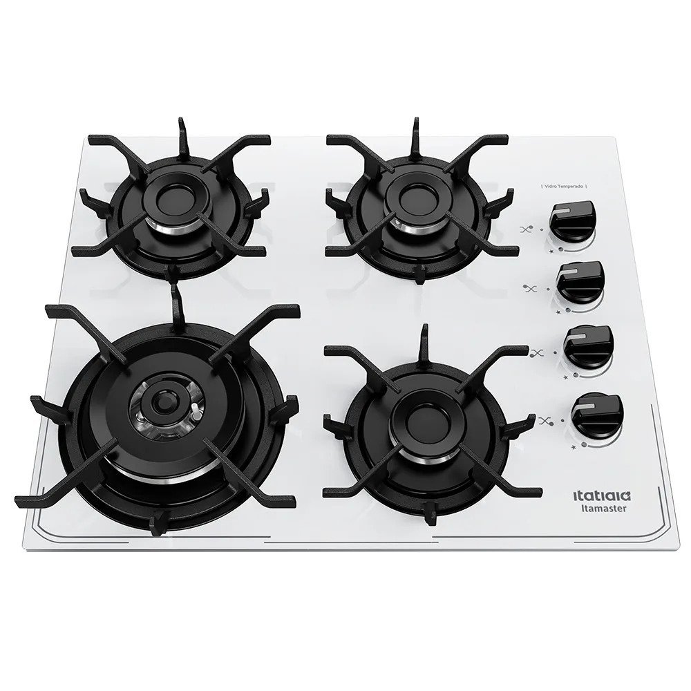Cooktop Itamaster 4 Bocas Tripla Chama Branco Itatiaia