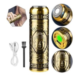 Mini Barbeador Elétrico Portátil Aparador De Barba Lavável Homens Recarregável USB