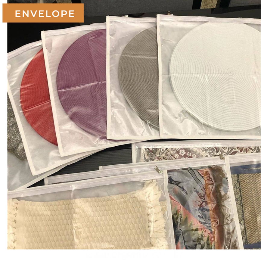 Envelope Organizador de souplast 40x40 kit com 3 unidades