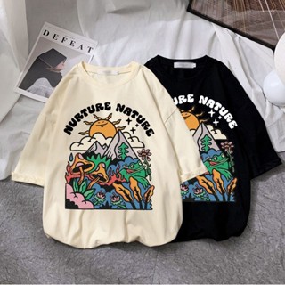 Camiseta Oversized Unissex Nature Pisicodelic Estilo Grande