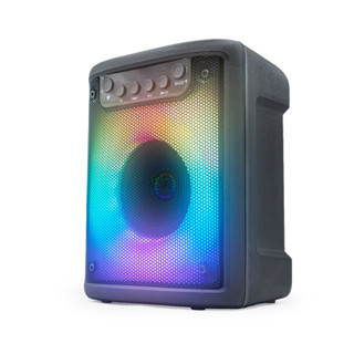 Caixa de som Bluetooth Portátil Com Led Rgb Função Rádio Fm Entrada Usb SD Aux Mic