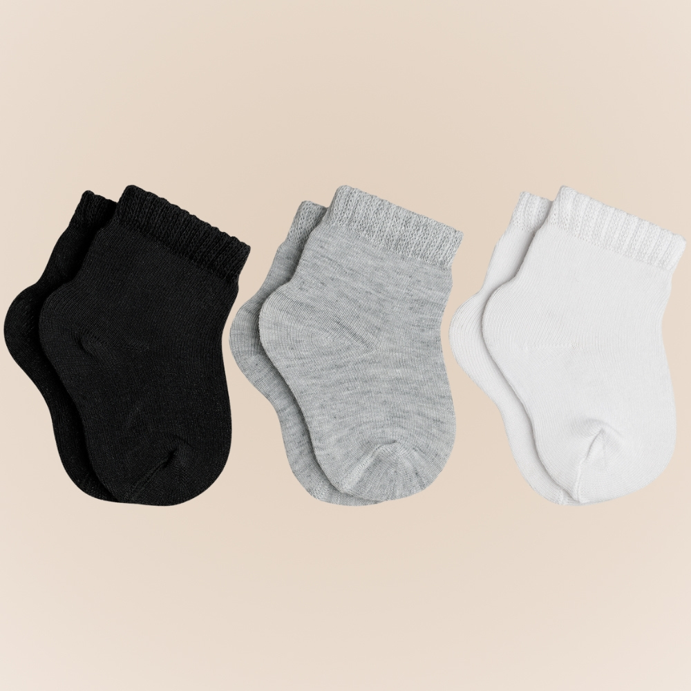 Pacote com 3 Pares de Meias Cano Curto Lupo Bebe Crianca Infantil em Algodao sem Estampa Basica em Oferta na Shopee