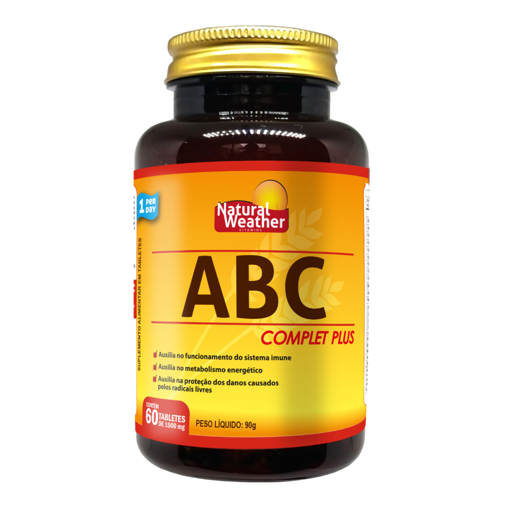 ABC Complet Plus Natural Weather 60 Comprimidos | Multivitamínico Mastigável Vitaminas e Minerais
