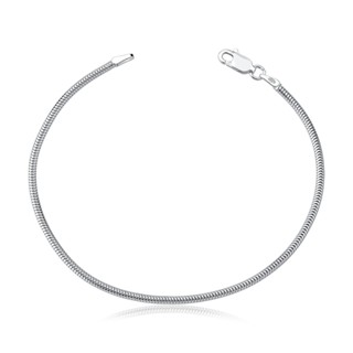 Pulseira Feminina de Prata 925 Rabo de Rato Redonda 2mm