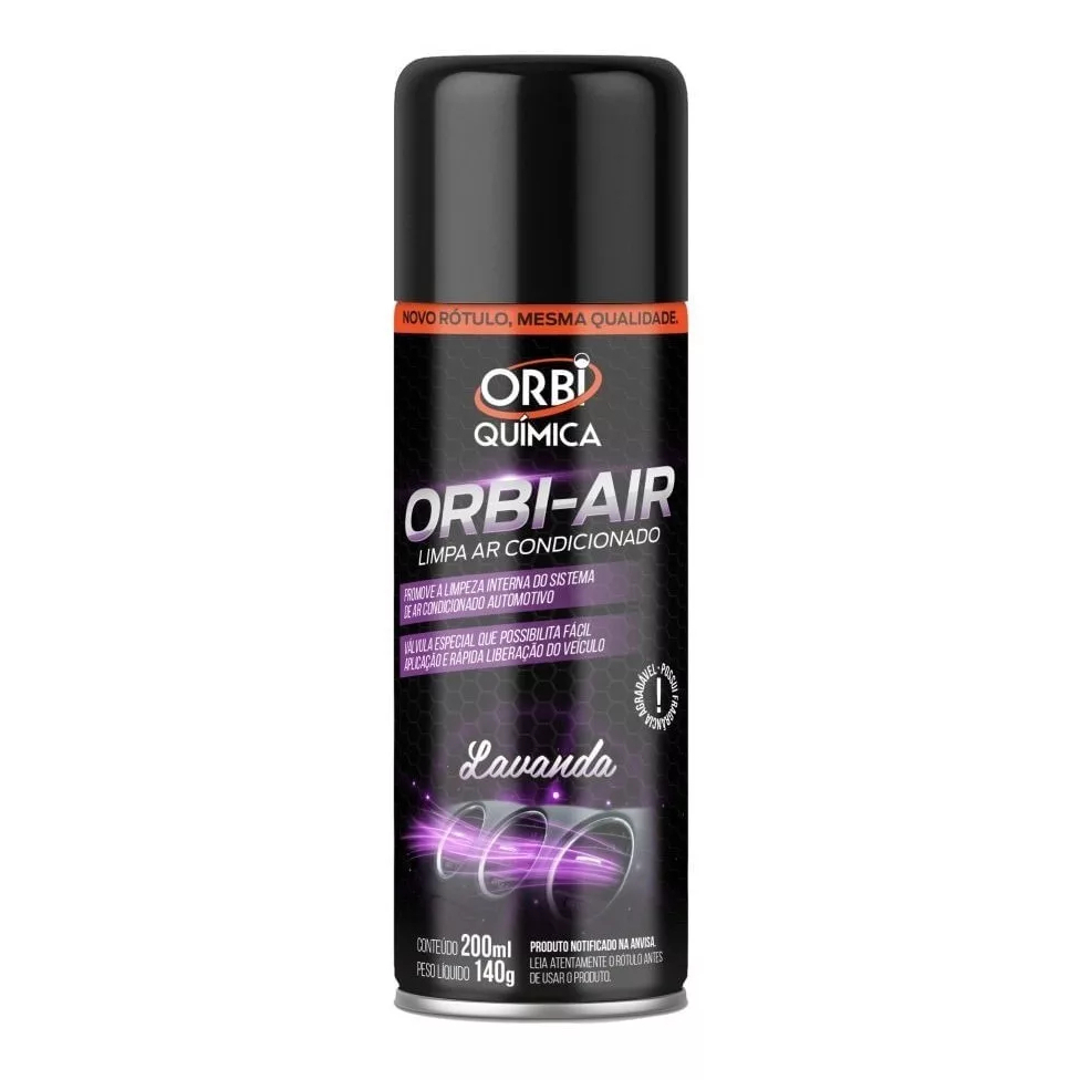 Higienizador Limpa Ar Condicionado Orbi Air Spray Lavanda 200ml