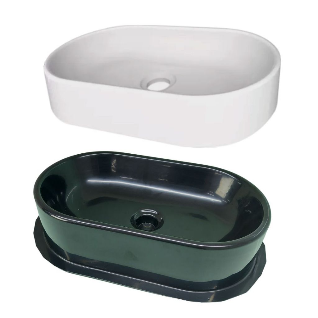 Forma Para Fabricar Molde Cuba Pia Banheiro Oval em Oferta na Shopee