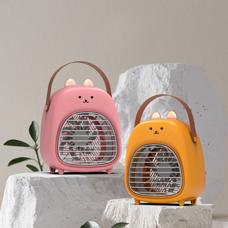 Mini Ar e Ventilador De Mesa Mini Umidificador Recarregável Via USB