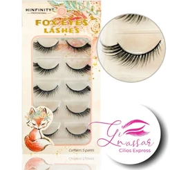 Fox 01 - Cílios postiços HINFINITY - Estilo Fox Eyes - 5 pares