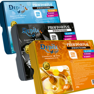 Cera Barra Método Espanhol para Depilação Profissional Depile Plus 250 gramas em Oferta na Shopee