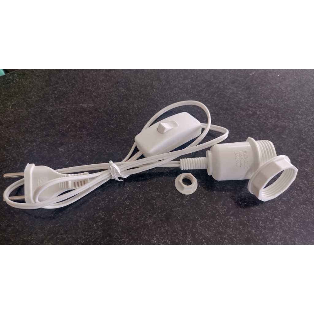 Fio para Abajur completo Cabo com Soquete e Interruptor 110 220
