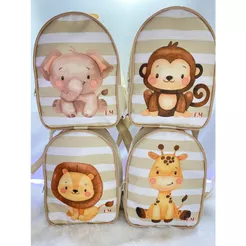 PROMOÇÃO KIT 14 MOCHILINHAS PERSONALIADAS, mochila, lembrancinha, bolsa, infantil, animais, safari