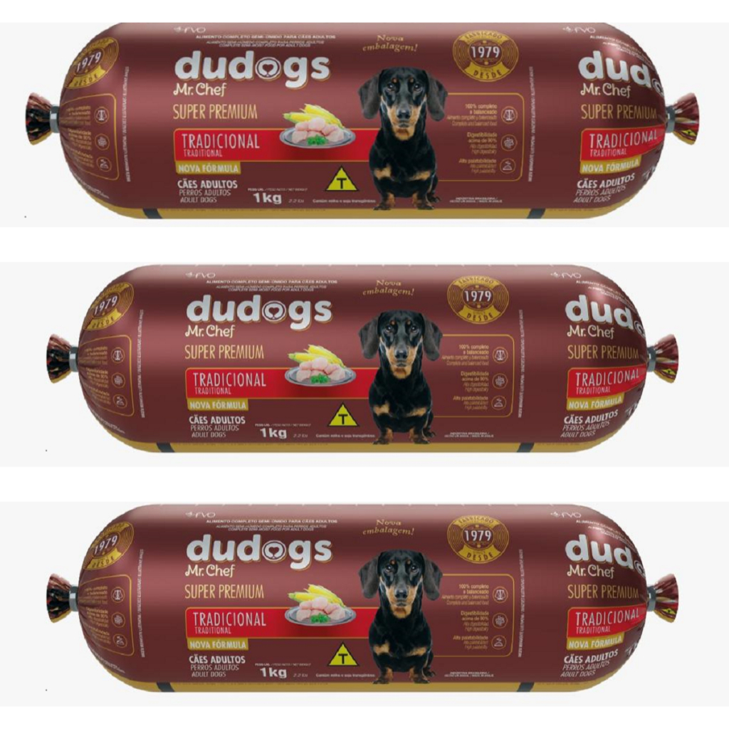 Dudog's Mr. Chef Tradicional Super Premium Kit C/ 3 X 1 Kg