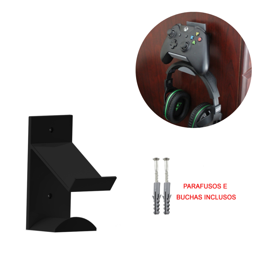 Suporte de parede para controle de xbox one e headset