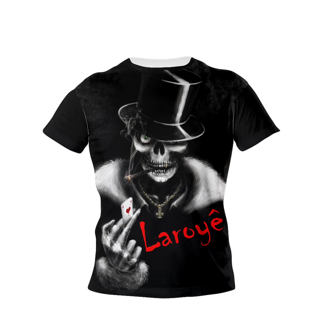 Camiseta Camisa Exú Caveira Vodu Barão Samedi Orixá Quimbanda Candomblé Unisex tamanho do P ao G5, (Plus Size)