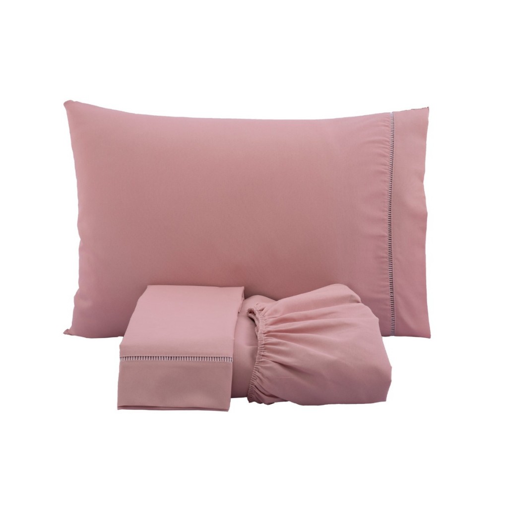 Jogo De Lençol 3 Peças MicroPercal 400 Fios com Ponto Palito Solteiro Casal Queen King Acetinado