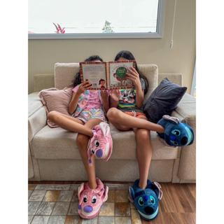 Pantufas Stitch e Angel